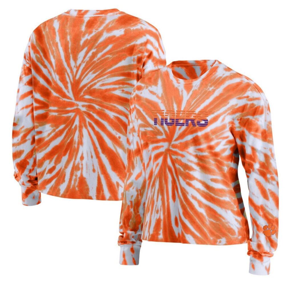 NWT Women's WEAR by Erin Andrews Orange Clemson Tigers Long Sleeve T-Shirt | 2XL